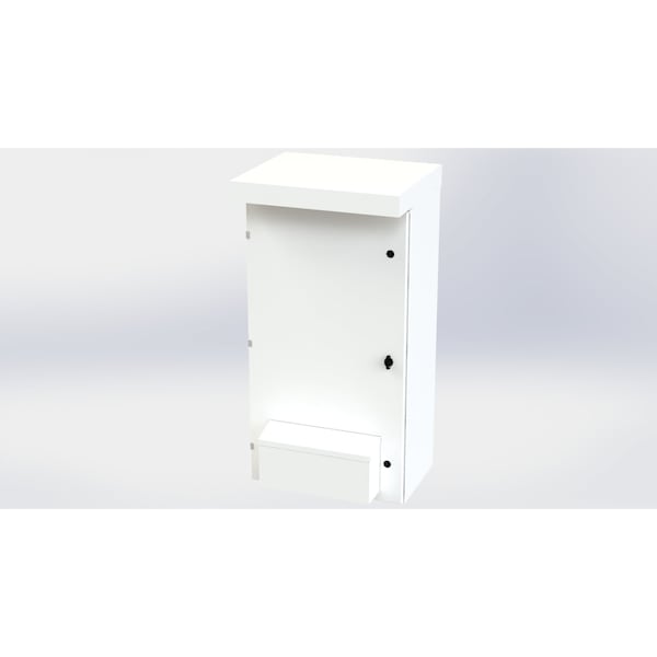1/4 Turn Latch with Padlock Wing Knob Electrical Enclosures, 47 in H, 14 in D, 24 in W, NEMA 3R